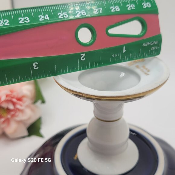 Vintage Jlmenau Graf Von Henneberg Porcelain Pedestal Compote Candy Nut Dish - Picture 13 of 13